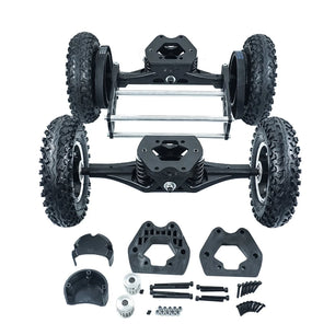 Skateboard Wheels with trucks 16.5"truck With 8'' Pneumatic All Terrain Mountain Wheels and two belt for DIY off road board/ESK8