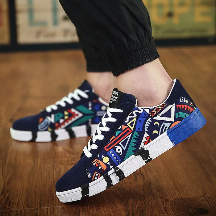 Men's Skateboarding Shoes Casual Shoes Outdoors Leisure Sneakers Breathable Walking Lace up Shoes Flat Shoes Chaussure Homme