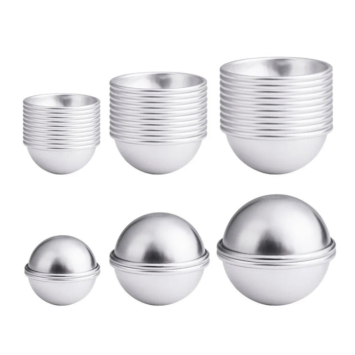 30PCS- Bath Bomb Mold Kit, 15 Set 3 Size Mold & Bath Bombs Press For DIY Making Supplies CNIM Hot