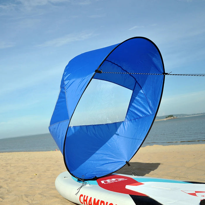 46 inch Kayak Wind Sail Folding Kayak Downwind Paddle Board Clear Window Sail Inflatable Canoe Boat Sail SUP Surfboard Accessory