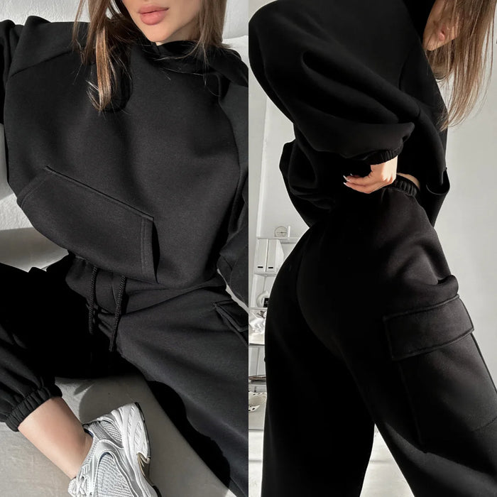 2025 Women's Sportswear Set Autumn Trendy Athleisure Tracksuit with Comfort Fit Breathable Versatile for Gym Outing Travel