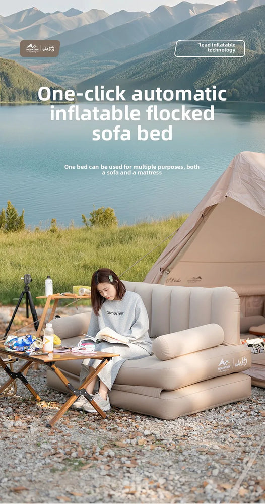 Outdoor Camping Inflatable Sofa Outdoor Air Mattress Folding Portable Camping Tent Home Lazy Air Mattress Hiking