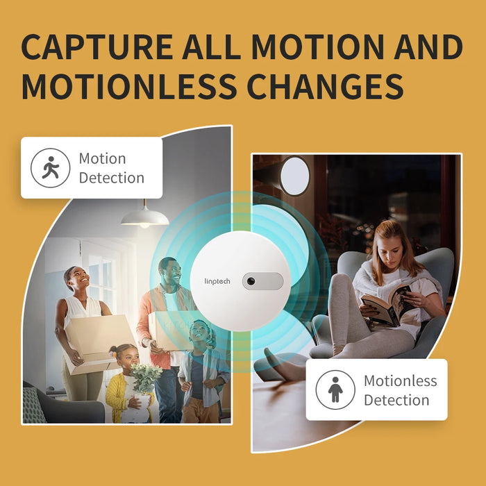 Linptech Human Body Presence Sensor ES1 Zigbee/Wifi Communication Millimeter Wave Radar Inductive Static For Xiaomi or Tuya APP