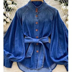 Ladies Denim Shirt Jacket 2025 Spring Casual Joker Loose Women Outwear High Quality Korean Temperament Ladies Blouse Coat Female