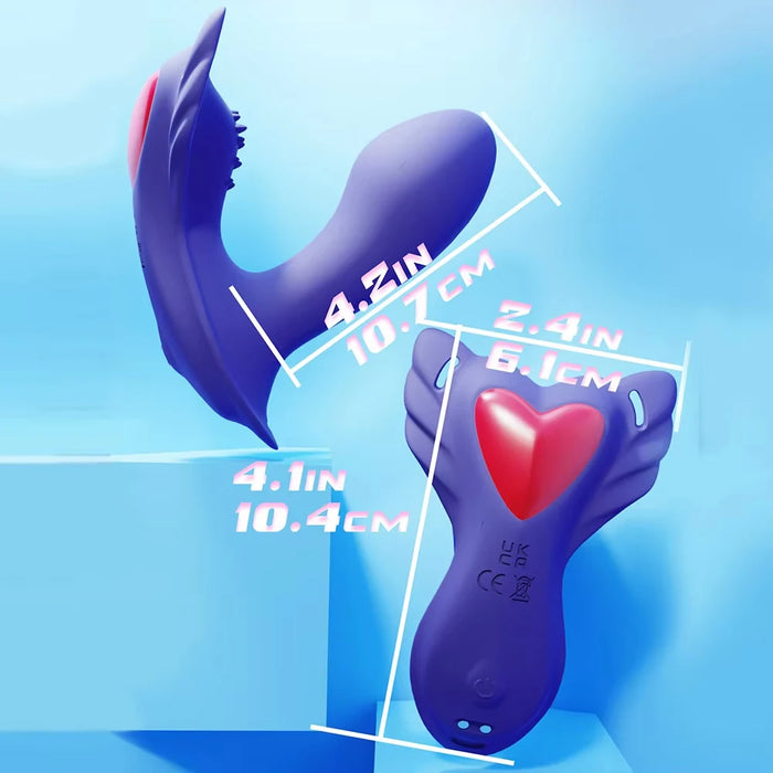 Wearable Vibrating Panty Massager Women's Intimate Toy APP Wireless Remote Control G Spot & Clitoral Stimulation Vaginal Orgasm