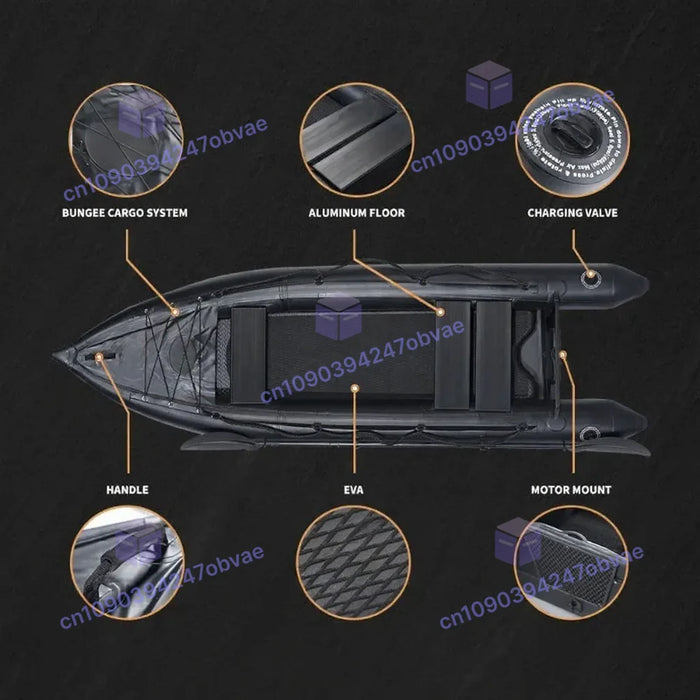 2-Person Inflatable Fishing Kayak w/ Aluminum Oars & Pump - Lightweight PVC Canoe for Lake/River, Durable Portable Watercraft