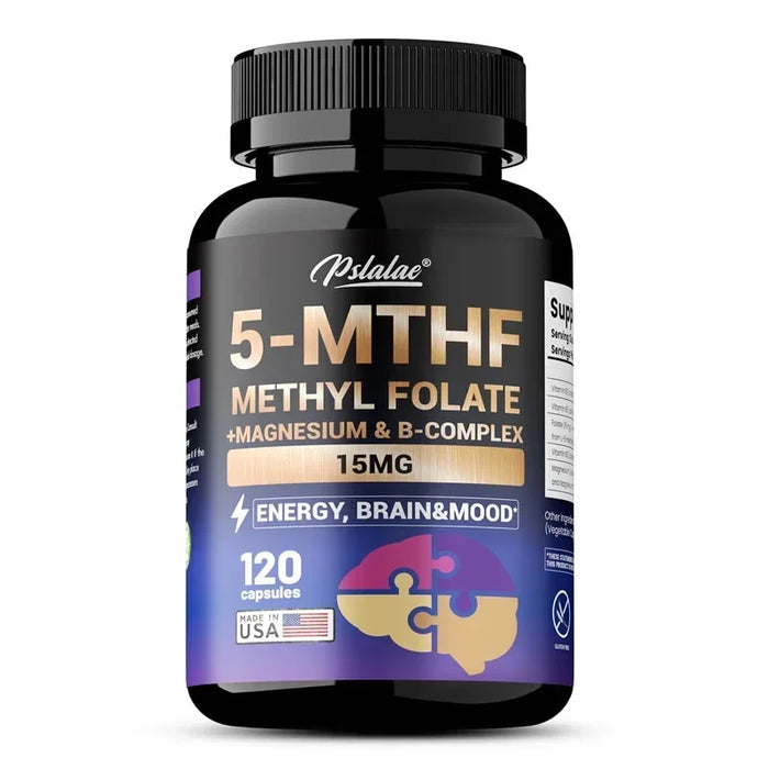 5-MTHF Methylfolate Supplement - Enhances Memory, Focus and Clarity, Boosts Cognitive Function, Energy, Brain and Mood Support S