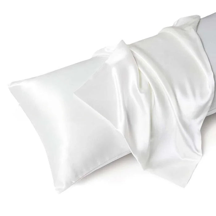 Solid Silk Pillowcases Decorative Luxury Cushion Cover Envelope Style Hair Skin Protect Standard Queen Size Pillow Case