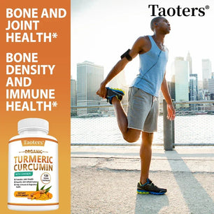 Organic Turmeric and Ginger Supplement - Contains Black Pepper Extract for Digestion Knee & Joint Support - Vegan & Non-GMO