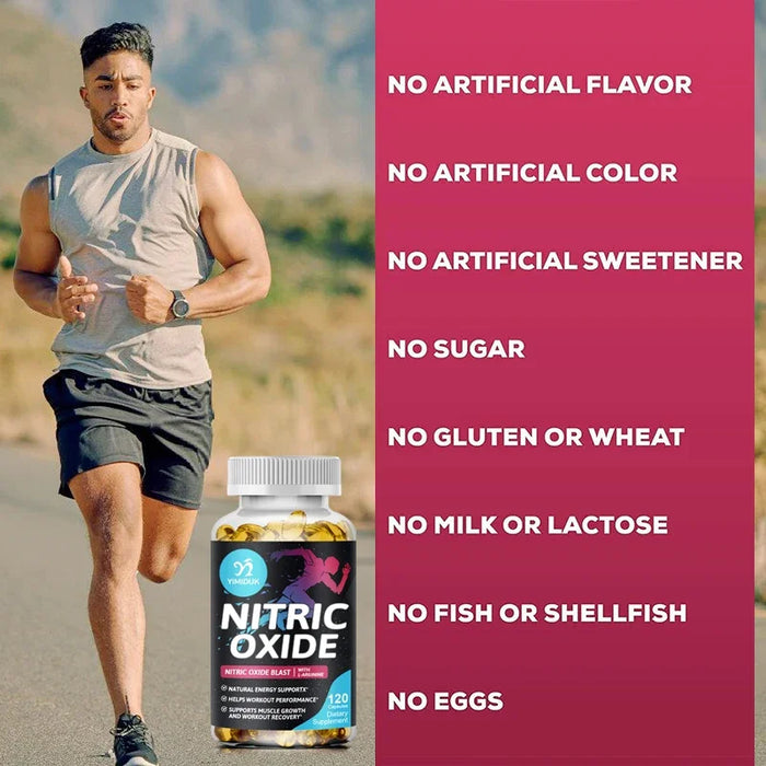 Nitric Oxide Supplement - L Arginine, Supports Muscle Growth and Workout Recovery - Helps Athletic Performance