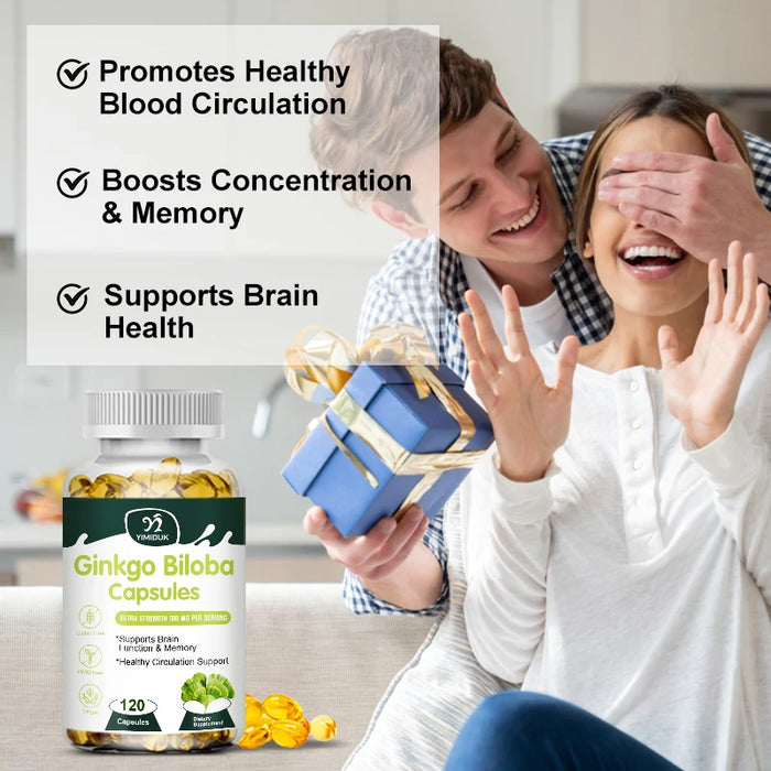 Ginkgo Biloba Extract Supplement, for Promote Blood Circulation, Antioxidant, Supports Brain Function & Memory, Mood Stabilizer