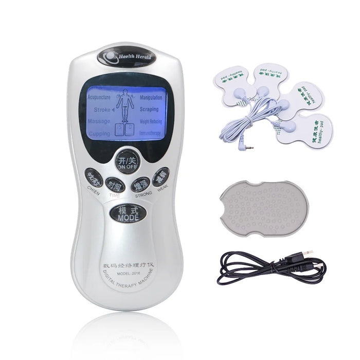 Health Care Digital Therapy Machine LCD Screen Full Body 4 Pads Slim Massager Acupuncture Body Neck Massager Electric TENS EMS