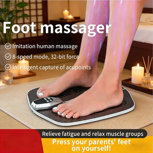 2025 New ABS Smart Foot Pad Massager High Quality Home Popular Health Device with Pulse Physiotherapy Microcurrent Healthy life