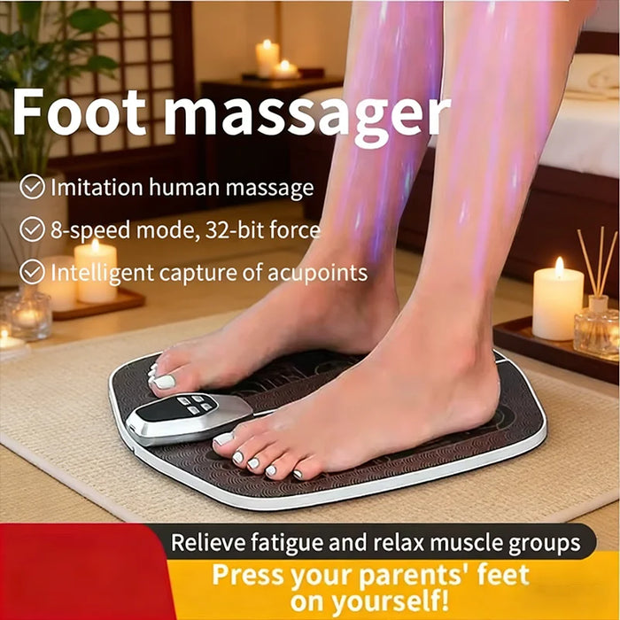 2025 New ABS Smart Foot Pad Massager High Quality Home Popular Health Device with Pulse Physiotherapy Microcurrent Healthy life