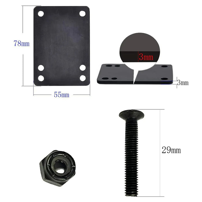 Skateboard Wheels Set Skateboard Pads Skateboard Tool for Skateboard Durable