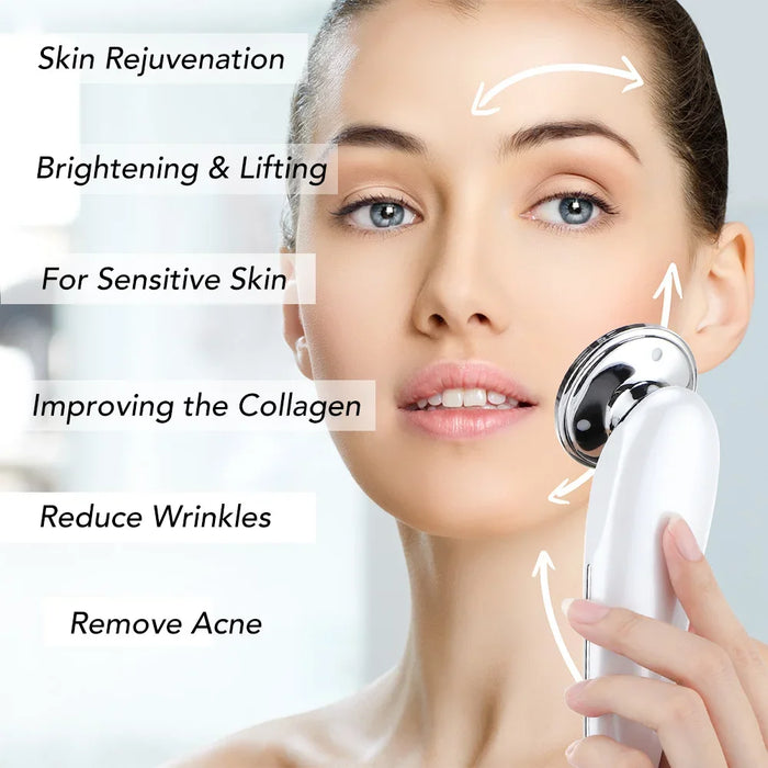 7-in-1 EMS Facial Massager Face Lifting Skin Whitening Deep Cleaning Essence Infusion Beauty Machine Skin Care Beauty Device