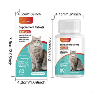 L9NB Cats Tablets Nutritional Tablets Support for Aging Cats with Vital Nutritions Elderly Cats Mineral Tablets Health