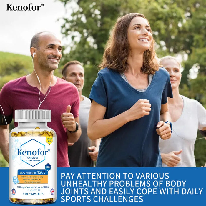 Calcium Magnesium Vitamin D3 Supplement - Supports Bones, Teeth, Muscles, Nerves, Protein Synthesis, 120 Capsules