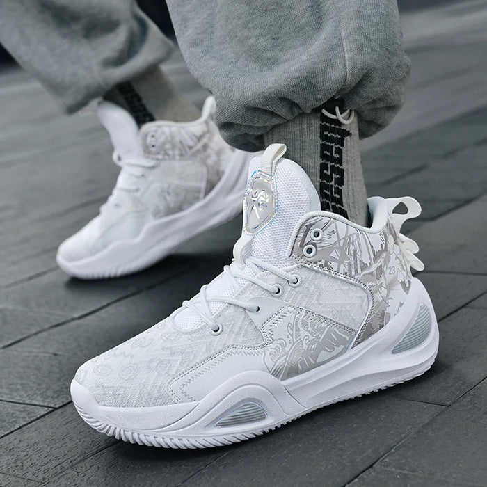 Basketball Shoes for Men Cushioning Basketball Sneaker Women High-top Outdoor Sport Sneakers Breathable Athletic Shoes