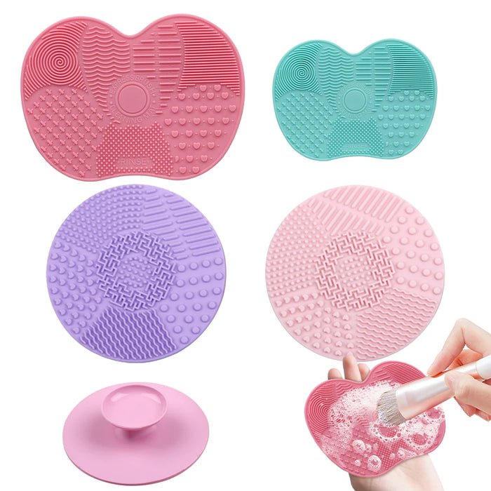 Silicone Makeup Brush Cleaner Mat Cosmetics Brush Cleaning Tool Mat Professional Eyeshadow Foundation Brush Cleaner Mat Makeup