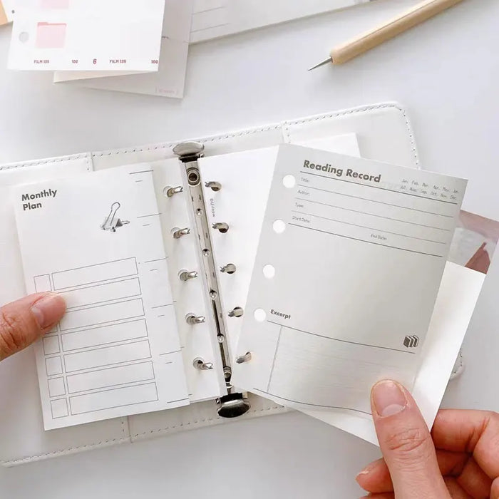 20sheets/Lot M5 Tri-Fold Loose-Leaf Inner Page Notebook Refill To Do Journal Sketchbook Accessories Diary Office Supplies