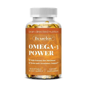Omega 3 Fish Oil Supplement - EPA DHA Fish Oil Omega 3 for Mood Boost Liver Support and  Immune Booster Brain