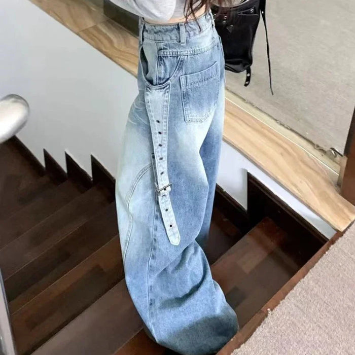 Womens Jeans High Waist Shot Pants for Women Straight Leg with Pockets Trousers Medium Hippie Good Quality Size X Larg Cool Xxl