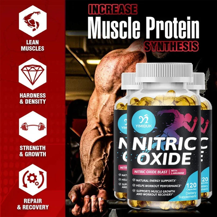 Nitric Oxide Supplement - L Arginine, Supports Muscle Growth and Workout Recovery - Helps Athletic Performance