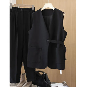 Ladies Vest Coat 2025 Spring Autumn Sleeveless Comfortable Fashion Women's Suit Vest Versatile Loose Casual Lady Waistcoat