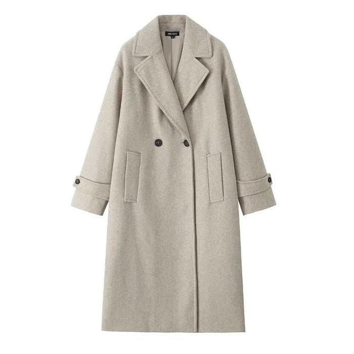 European and American Women's Clothing, New, Soft Loose Lapel Long-sleeved Coat and Coat