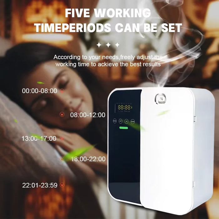 Aroma Diffuser 1000m³ Electric Scent Machine Smell Perfume Essential Oils Air Freshener 500ML Capacity Waterless Diffuser