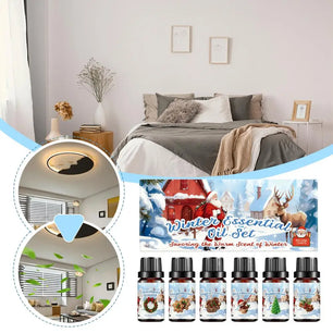 Aromatherapy Oil Set Winter Gift Collection Essential Oil Set Premium Quality Aromatherapy Diffuser Oil Luxury Presentation