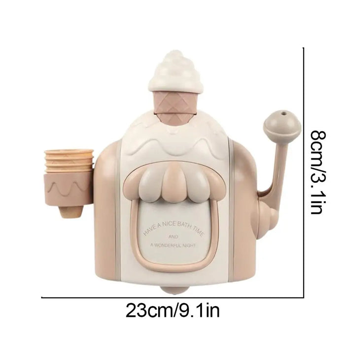 Bath Toy Portable Ice Cream Foam Maker Bath Bubble Toy for Boys Girls Birthday Gift Ice Cream Machine Water Bathroom Toy
