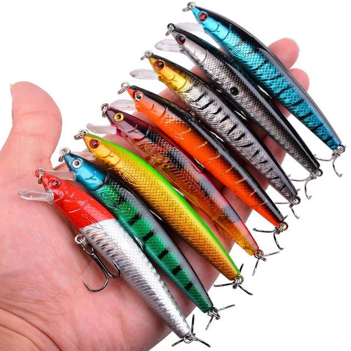 43pcs Mixed Fishing Lures Kit Minnow Hard Baits Crankbait Swimbait Fishing Lure Set Gear For Bass Pike Saltwater Freshwater