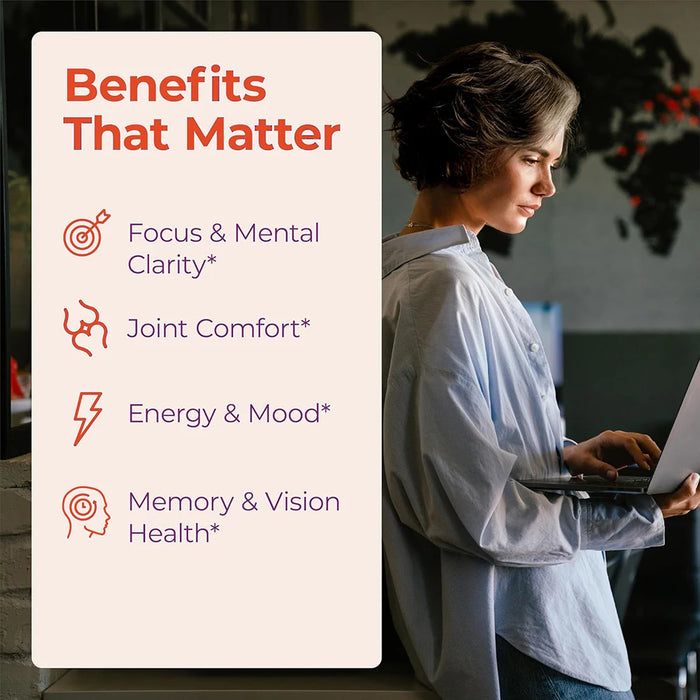 Happy Saffron Supplements Saffron Extract for Mood & Memory, Eye Health - Joint Supplement for Women & Men - 90 Vegan Capsules