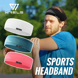 WRELS Sweatband for Men and Women Wide Sweat Band Yoga Band No-Slip Workout Headbands  Wicks Moisture Headband