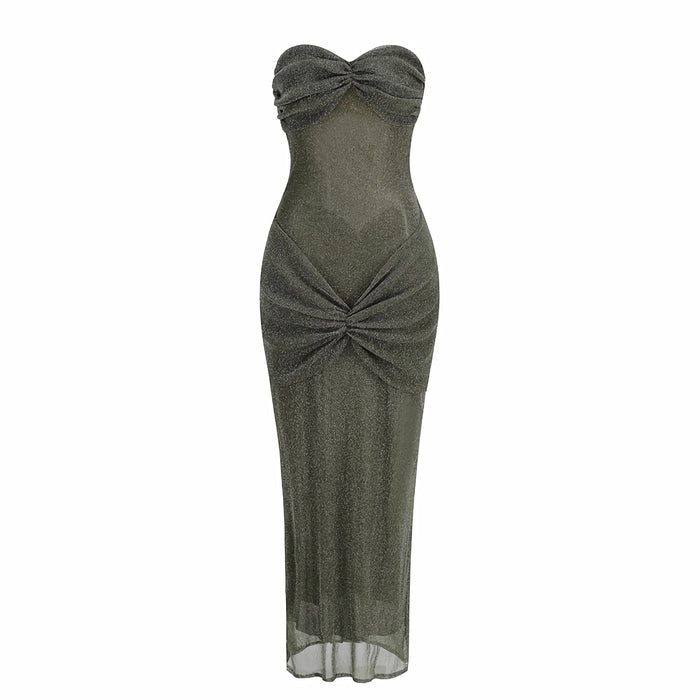 Long Dresses Women Elegant Shinny Sequins Evening Dress Female Sleeveless Backless Long Vestidos Lady Party Club Evening Robes
