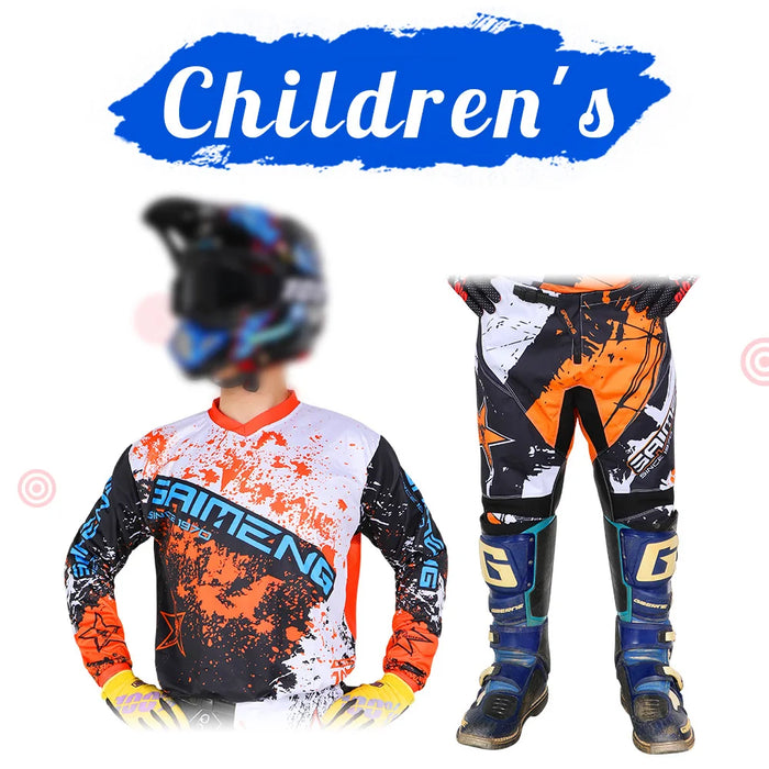 motocross gear set for kids Dirt Bike racing suit boy girl Downhill Jersey Pant Kits Youth children Motorcycle Off-road MX ATV