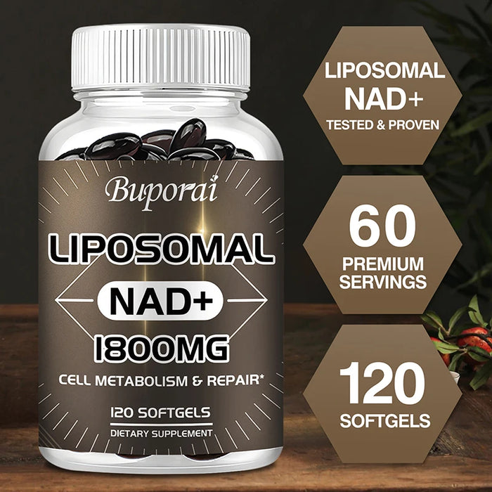 Liposomal NAD Supplement - Supports Energy and DNA Repair, Promote Heart & Brain Function Health, Stress Relief, Anti-aging