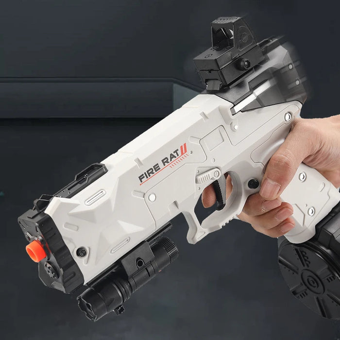 Electric Water Bomb Toy Water Gun With Bullet Drum Pistol Gel Ball Launcher With Red Sight For Outdoor Pool Play Holiday Gifts