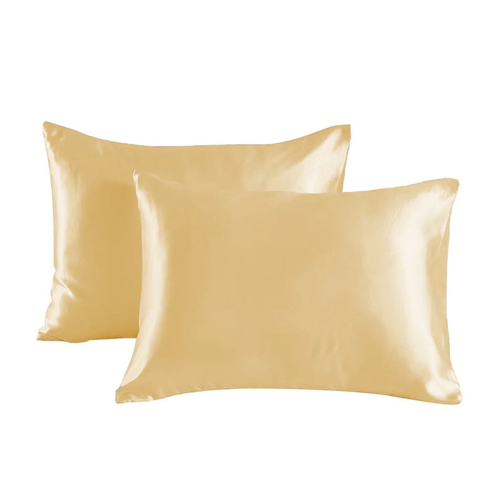 Bedsured King Size Satin Pillowcase Set of 2 - Silky Pillow Cases for Hair and Skin with Envelope Closure Gifts for Women Men