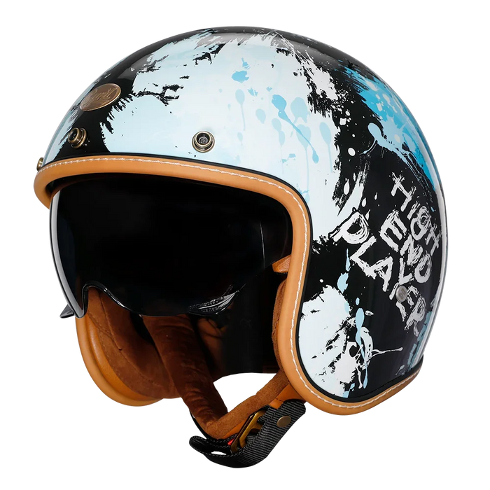 Cyril Helmets for Motorcycles Accessories 3/4 Open Face Lightweight DOT Certified Safety Retro Cascos Moto Helmet
