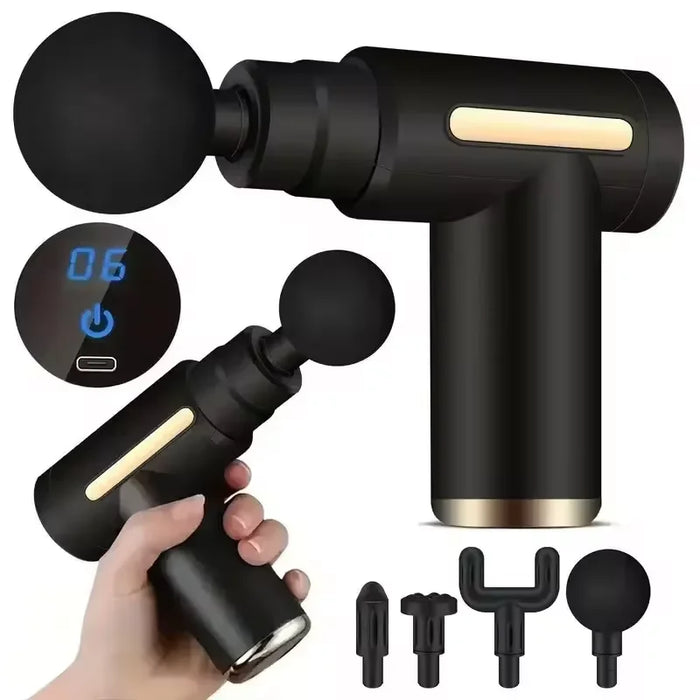 Electric Percussion Massage Gun Deep Tissue Muscle Relaxer Fascia Body Neck Back Pain Relief Fitness Recovery Tool for Shoulder
