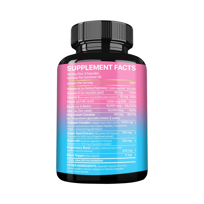 Collagen Supplement - Maintains Overall Well-being,Supports Skin Care, Nails, Hair, Antioxidants and The Immune System