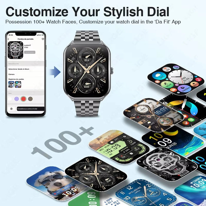 New Ultra-Thin Smartwatch for Men Women -  Bluetooth Call  with IP67 ， GPS Tracking, All-Day Health Monitor ， Fitness Watch