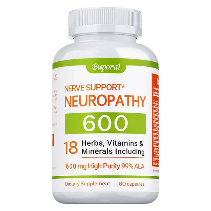 Neuropathy Support Supplement 600mg - Supports The Nervous System, Relieves Stress, Promotes Brain Function, and Boosts Energy
