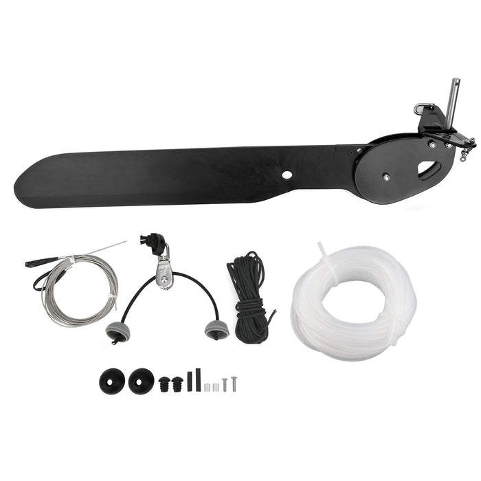 Kayaks Rudder Canoeing Rudder Plastic Canoeing Accessory Tail Vane Rudder Set for Sea Kayaks Fishing Boat Ship Sea Kayaks Rudder