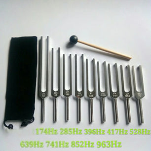 Healing Tuning Fork Full Set Meditation Tuning Forks Spiritual Relaxation Yoga Forks Diapason Mindfulness Percussion Instruments