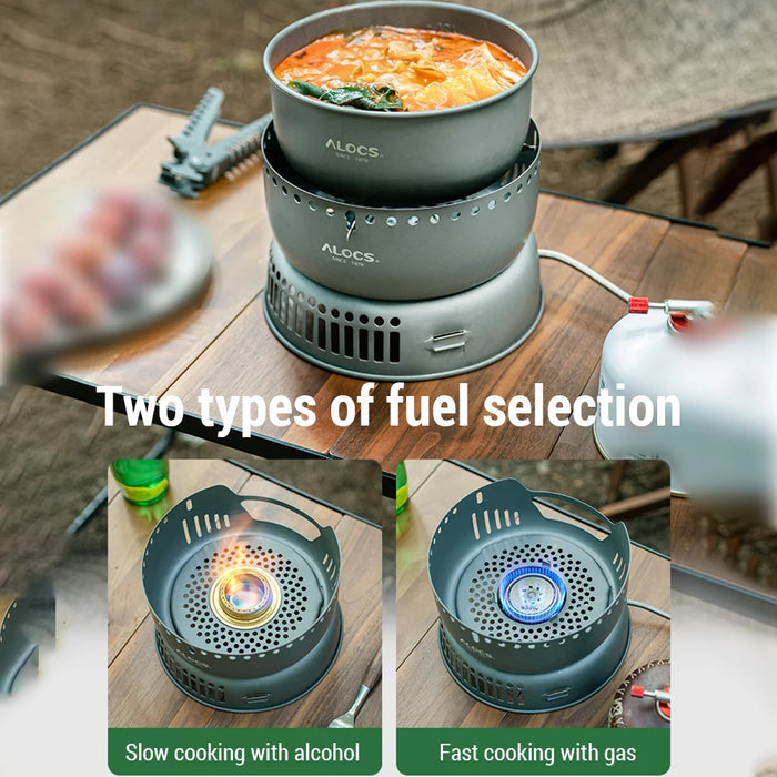 Camping Cookware Portable Camping Stove Outdoor Cooking Set for Backpacking Hiking Picnic BBQ