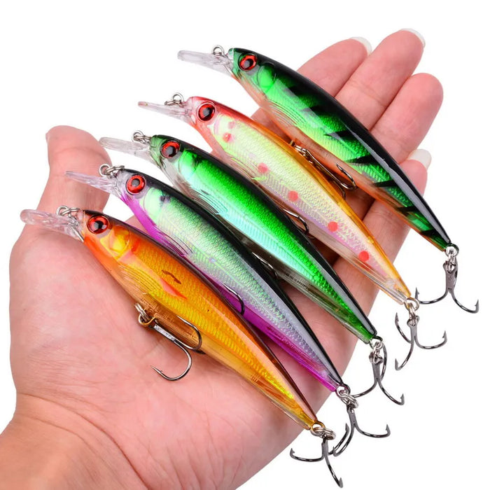 43pcs Mixed Fishing Lures Kit Minnow Hard Baits Crankbait Swimbait Fishing Lure Set Gear For Bass Pike Saltwater Freshwater